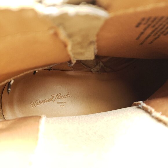 Universal Thread Womens Size 11 Beige Faux Suede Chunky Heel Chelsea Boots - Picture 10 of 10